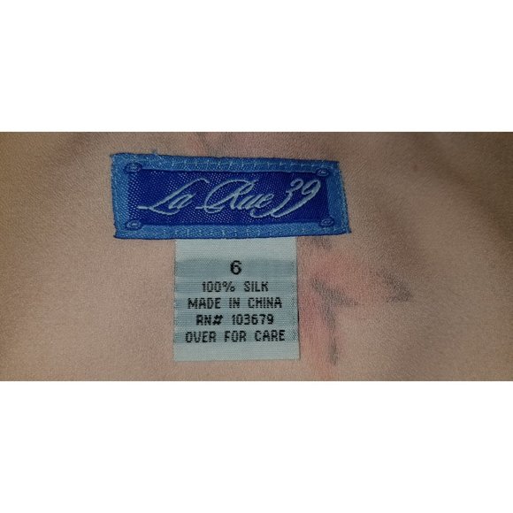 ✅SUMMER DRESS NWT sz 6 La Rue 39 100% silk fully lined bitterfly empire waist - Picture 12 of 14